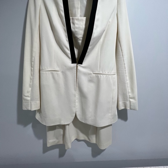 BCBG Strapless Mini Cream Colored Dress plus Matching Jacket Size XXS - Picture 5 of 11